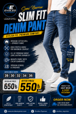 Semi Narrow Slim Fit Denim Pant