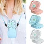 Multi Function Three Speed Hanging Mini Neck Fan | Rechargeable Portable Mini Fan - Image 4