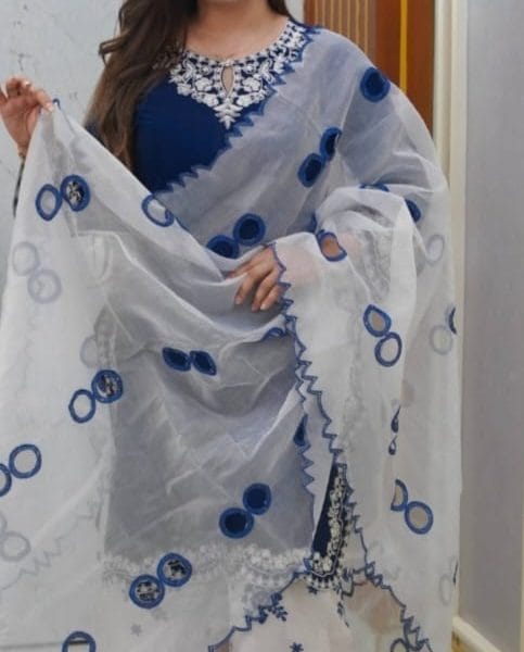 Blue White Garara Dress Collection
