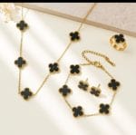 🖤 Elegant Black Clover Jewelry Set (4 in 1) - Image 5