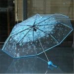 Cherry Blossom Transparent Folding Umbrella - Image 3