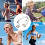 Mini Neck Portable Hanging Fan - Rechargeable Air Cooler (3 Speed Mode) - Evoleo Express - Image 2