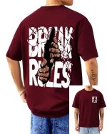 Stylish Break Rules Drop Shoulder T-Shirt for Men (220 GSM) - Evoleo Express - Image 7