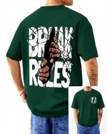 Stylish Break Rules Drop Shoulder T-Shirt for Men (220 GSM) - Evoleo Express - Image 6