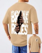 Stylish Break Rules Drop Shoulder T-Shirt for Men (220 GSM) - Evoleo Express - Image 4