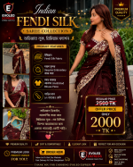 Indian Fendi Silk Saree with Sequins Embroidery - Evoleo Express