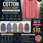 Formal Official Cotton Check Shirt for Men - Evoleo Express