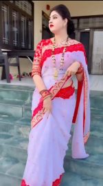 Premium Makhon Jorget Sequence Work Saree with Heavy Blouse Piece - Evoleo Express - Image 2