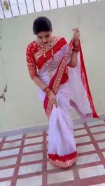 Premium Makhon Jorget Sequence Work Saree with Heavy Blouse Piece - Evoleo Express - Image 4