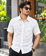 Men's Premium Cotton Half Sleeve Printed Shirt - Free Delivery - Image 3