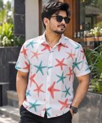 Men's Premium Cotton Half Sleeve Printed Shirt - Free Delivery - Image 5