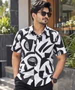 Men's Premium Cotton Half Sleeve Printed Shirt - Free Delivery - Image 11