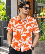 Men's Premium Cotton Half Sleeve Printed Shirt - Free Delivery - Image 10