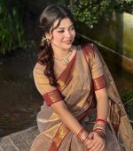 Puja Hit Lama Silk Sharee with Matching Running Blouse Piece - Image 8