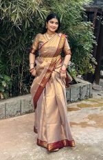 Puja Hit Lama Silk Sharee with Matching Running Blouse Piece - Image 7