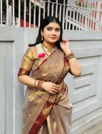 Puja Hit Lama Silk Sharee with Matching Running Blouse Piece - Image 2
