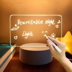 DIY Acrylic Luminescent Note Board / Night Lamp with Marker & USB Cable - Image 2