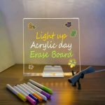 DIY Acrylic Luminescent Note Board / Night Lamp with Marker & USB Cable - Image 5
