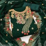 Georgette Embroidery Four Piece Collection - Festive Elegance - Image 4