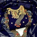 Georgette Embroidery Four Piece Collection - Festive Elegance - Image 3