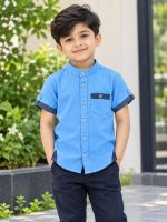 Boys Half Sleeve Slub Cotton Shirt (2 to 8 Years) - Comfortable Casual Wear - Image 2