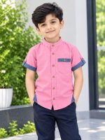 Boys Half Sleeve Slub Cotton Shirt (2 to 8 Years) - Comfortable Casual Wear - Image 3