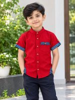 Boys Half Sleeve Slub Cotton Shirt (2 to 8 Years) - Comfortable Casual Wear - Image 6