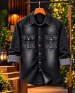 Premium Trendy Denim Shirt for Men - 220+ GSM Heavy Cotton Denim - Image 7