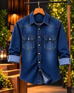 Premium Trendy Denim Shirt for Men - 220+ GSM Heavy Cotton Denim - Image 5