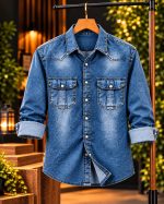Premium Trendy Denim Shirt for Men - 220+ GSM Heavy Cotton Denim - Image 2