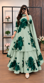 Micro Stitch Digital Print Three Piece for Women - Thai Micro Stitch Fabric - Image 3