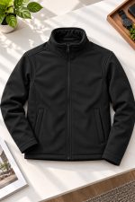 Export Quality High-Neck Winter Jacket for Men - Black - Image 2